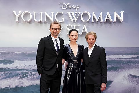 Joachim Ronning, Daisy Ridley And Jerry Bruckheimer